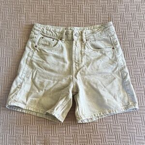 Zara Light Cream Denim Jean Shorts